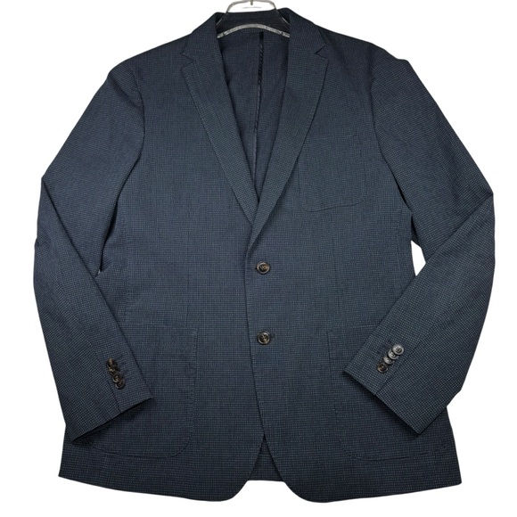 Michael Kors Seersucker Stretch Cotton Blazer 42R